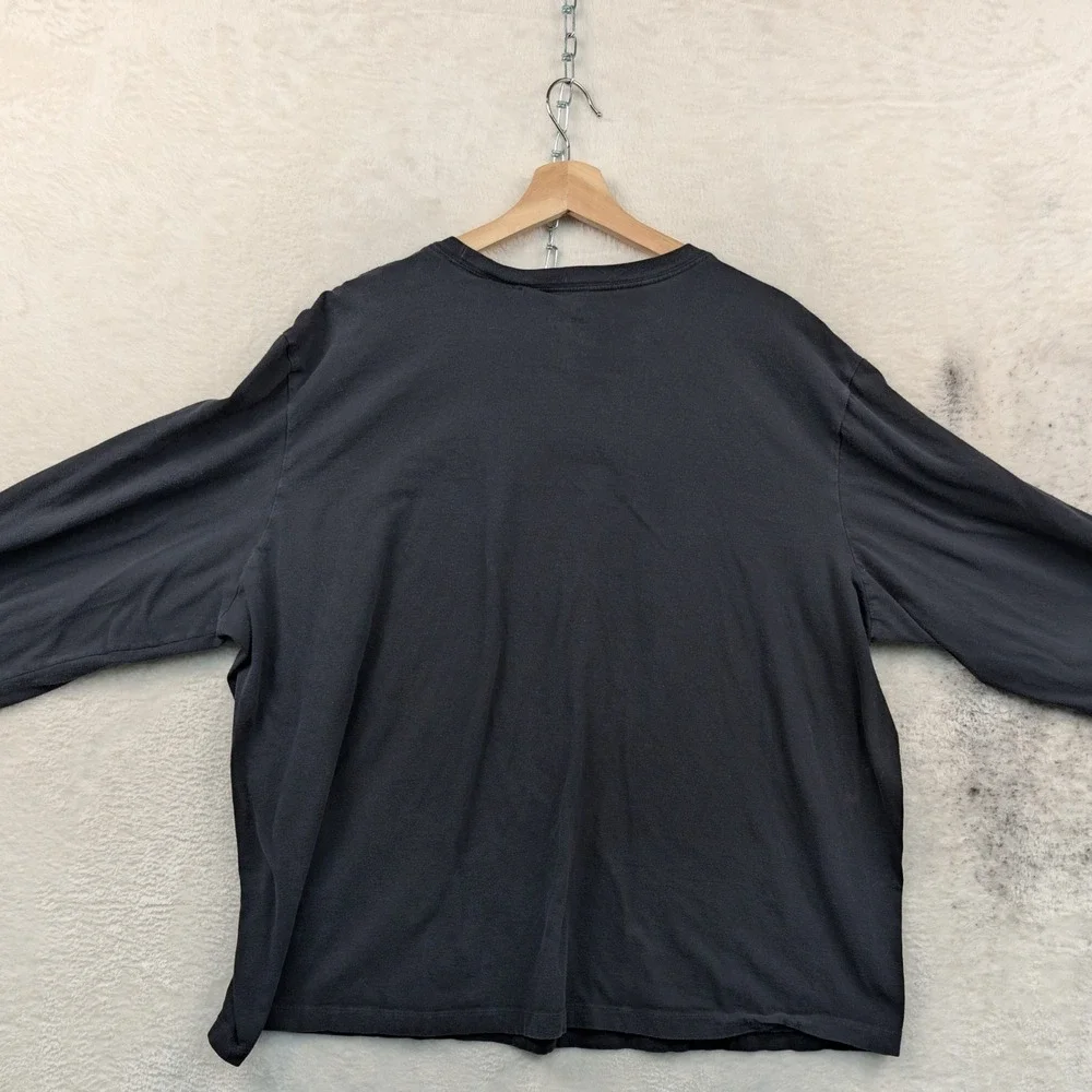 Nike Shirt Men's 3XL Black Faded Swoosh Long Sleeve Athletic Sporty Streetwear